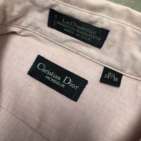 Christian Dior Red Size Neck 15.5 Men’s Button Down Long Sleeve Shirt - Picture 2 of 4